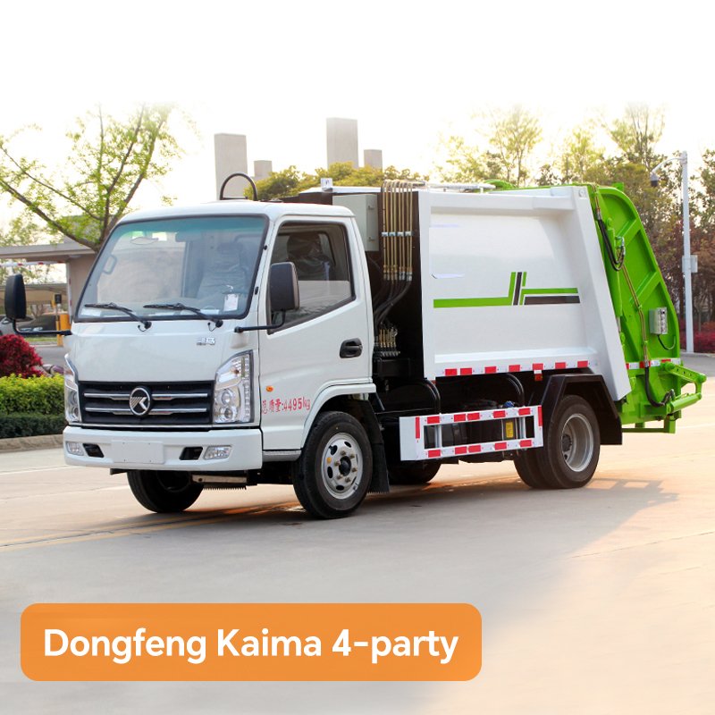 Dongfeng Kaima 4-party Compressed Garbage Truck